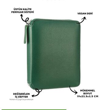 Victoria's Journals Zipper Folder A5 Çizgili Organizer Defter